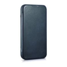 iCARER Usnjeni ovitek za iPhone 14 Pro z magnetno zaklopko MagSafe CE Oil Wax Premium Leather mornarsko modra