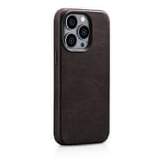 iCARER Usnjeni magnetni etui za iPhone 14 Pro Max z MagSafe Oil Wax Premium Leather Case rjave barve