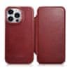 Usnjeni ovitek za iPhone 14 Pro Max z magnetno zaklopko MagSafe CE Oil Wax Premium Leather maroon