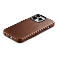 iCARER oil wax premium leather case iphone 14 pro magnetna usnjena torbica z magsafe rjava (wmi14220702-rb)