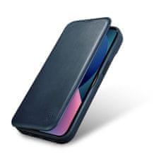 iCARER Usnjeni ovitek za iPhone 14 Pro Max z magnetno zaklopko MagSafe CE Oil Wax Premium Leather mornarsko modra