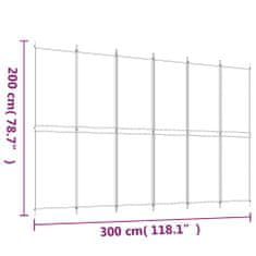 Vidaxl Paravan 6-delni rjav 300x200 cm blago