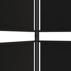 Vidaxl Paravan 5-delni 250x220 cm črno blago