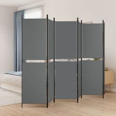 Vidaxl Paravan 6-delni antraciten 300x180 cm blago