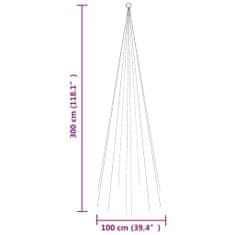 Vidaxl Novoletna jelka iz 310 pisanih LED lučk 300 cm