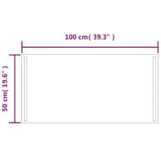 Vidaxl LED kopalniško ogledalo 100x50 cm