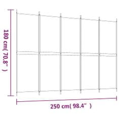 Vidaxl Paravan 5-delni antraciten 250x180 cm blago