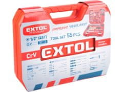 Extol Premium Komplet orodij 55ks, 1/4", 1/2", CrV 121056N1