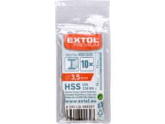 Extol Premium HSS sveder za kovino, bal 10ks, O 3,5mm