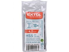 Extol Premium HSS sveder za kovino, bal 10ks, O 4,2mm