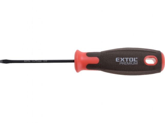 Extol Premium ploščati izvijač SUPERGRIP, (-) 3x75mm, CrV