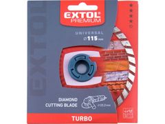 Extol Premium Diamantna rezalna plošča, turbo - suho in mokro rezanje, O 115x22,2x2mm