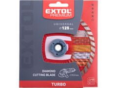 Extol Premium Diamantna rezalna plošča, turbo - suho in mokro rezanje, O 125x22,2x2mm