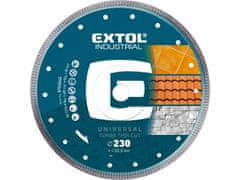 Extol Industrial Diamantna rezalna plošča, Turbo Thin Cut, suho in mokro rezanje, O 230x22,2x2mm