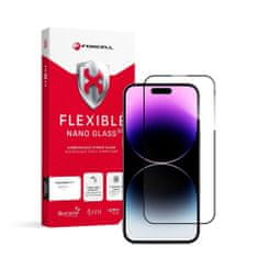 FORCELL Hibridno steklo Forcell Flexible 5D Full Glue, iPhone 14 Pro Max, črno