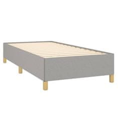 Vidaxl Box spring postelja z vzmetnico svetlo siva 80x200 cm blago