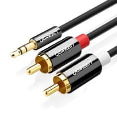 Ugreen UGREEN AV116 3,5-milimetrski kabel Jack-2RCA (Cinch) 3 m (črn)