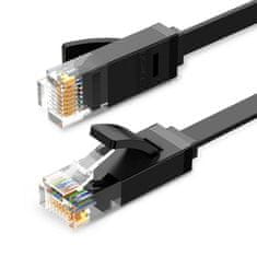 Ugreen UGREEN Ethernet RJ45 ploščati kabel, Cat.6, UTP, 8 m (črn)