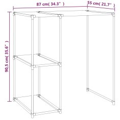 Greatstore Regal za nad pralni stroj siv 87x55x90,5 cm železo