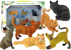 shumee Komplet 6 figuric mačk Čistokrvne domače mačke