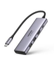 Ugreen Adapter 5v1 CM511, vozlišče USB-C do 2x USB,HDMI, USB-C, TF/SD (siva)