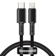 BASEUS Baseus pleteni kabel visoke gostote Type-C z Lightning, PD, 20 W, 2 m (črn)