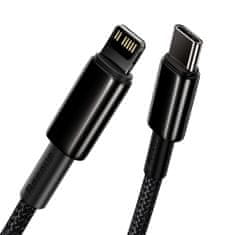 BASEUS Kabel USB-C do Lightning Tungsten Gold, 20W, 5A, PD, 2m (črn)