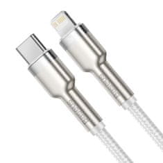 BASEUS Kabel USB-C za Lightning Baseus Cafule, PD, 20W, 1m (bela)