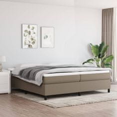 Vidaxl Box spring postelja z vzmetnico taupe 200x200 cm blago