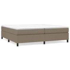 Vidaxl Box spring postelja z vzmetnico taupe 200x200 cm blago