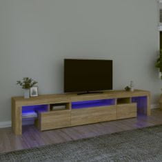 Vidaxl TV omarica z LED lučkami sonoma hrast 215x36,5x40 cm