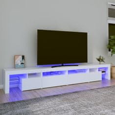 Vidaxl TV omarica z LED lučkami bela 260x36,5x40 cm