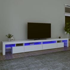 Vidaxl TV omarica z LED lučkami bela 290x36,5x40 cm