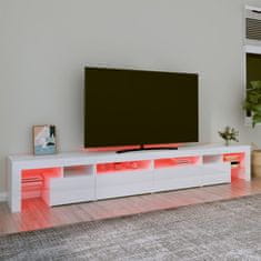 Vidaxl TV omarica z LED lučkami visok sijaj bela 260x36,5x40 cm