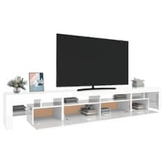 Vidaxl TV omarica z LED lučkami visok sijaj bela 260x36,5x40 cm