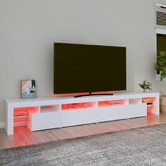 Vidaxl TV omarica z LED lučkami bela 260x36,5x40 cm