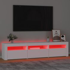 Vidaxl TV omarica z LED lučkami bela 180x35x40 cm