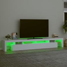 Vidaxl TV omarica z LED lučkami bela 260x36,5x40 cm