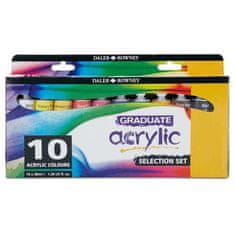 Daler Rowney Set akrilnih barv Graduate, Selection set 10x38ml