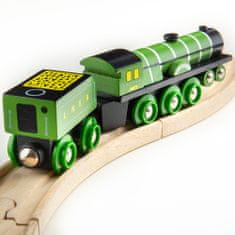 Bigjigs Rail Lesena replika lokomotive Flying Scotsman