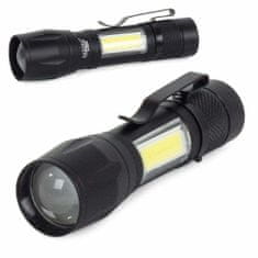 Bailong Alu baterijska LED CREE zoom ročna svetilka XP-E COB 300m