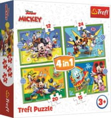 Puzzle Mickey's Club 4v1 (12,15,20,24 kosov)