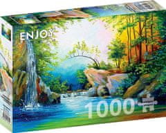 ENJOY Puzzle V gozdu ob slapu 1000 kosov