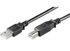 Kabel USB 2.0, A-B, 5 m, črn