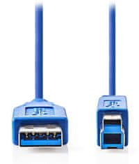 USB 3.2 kabel/ USB-A vtič - USB-B vtič/ za tiskalnik itd./ modri/ 3m