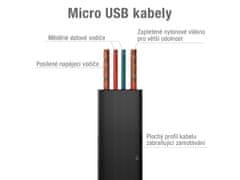 Avacom MIC-120K USB - Kabel Micro USB, 120 cm, črn