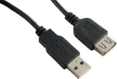 Gembird Podatkovni podaljšek USB 2.0, A-A, 0,75 m, črn