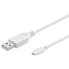 Kabel micro USB 2.0, A-B, 1 m, bel