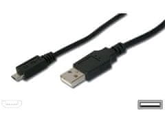 Kabel micro USB 2.0, A-B 3 m