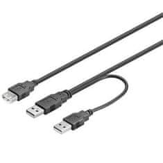 USB 2.0 napajalni kabel Y A/M+A/M-A/F